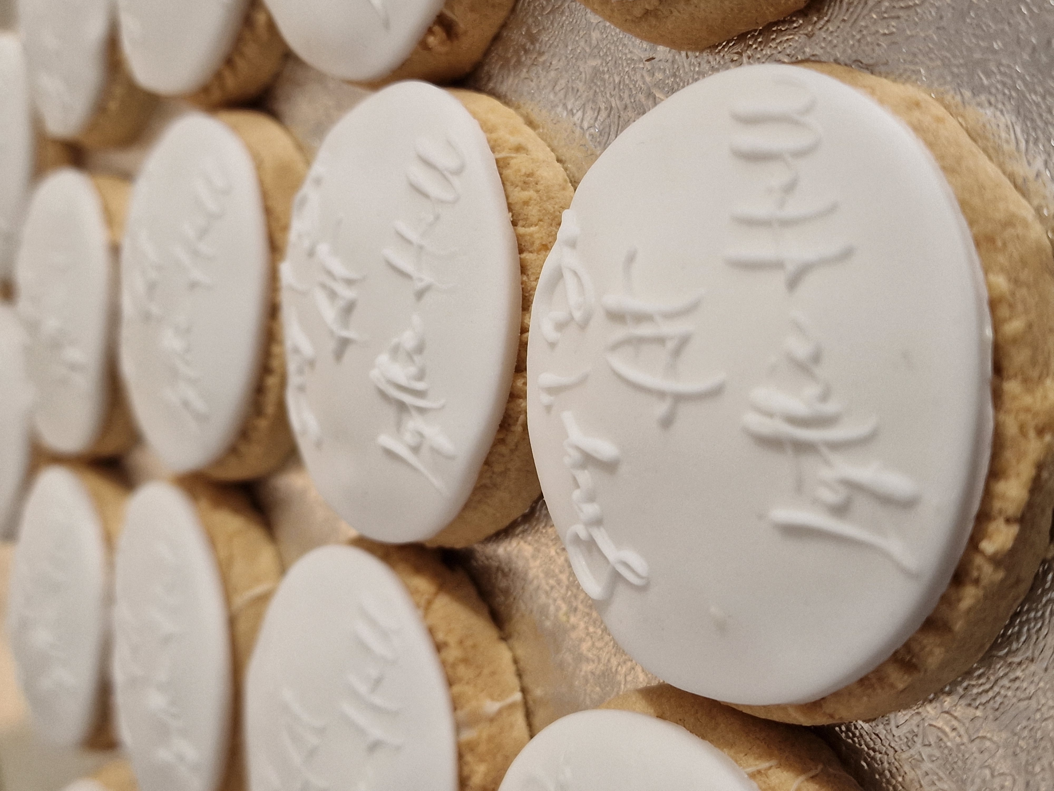 Personalised iced biscuits