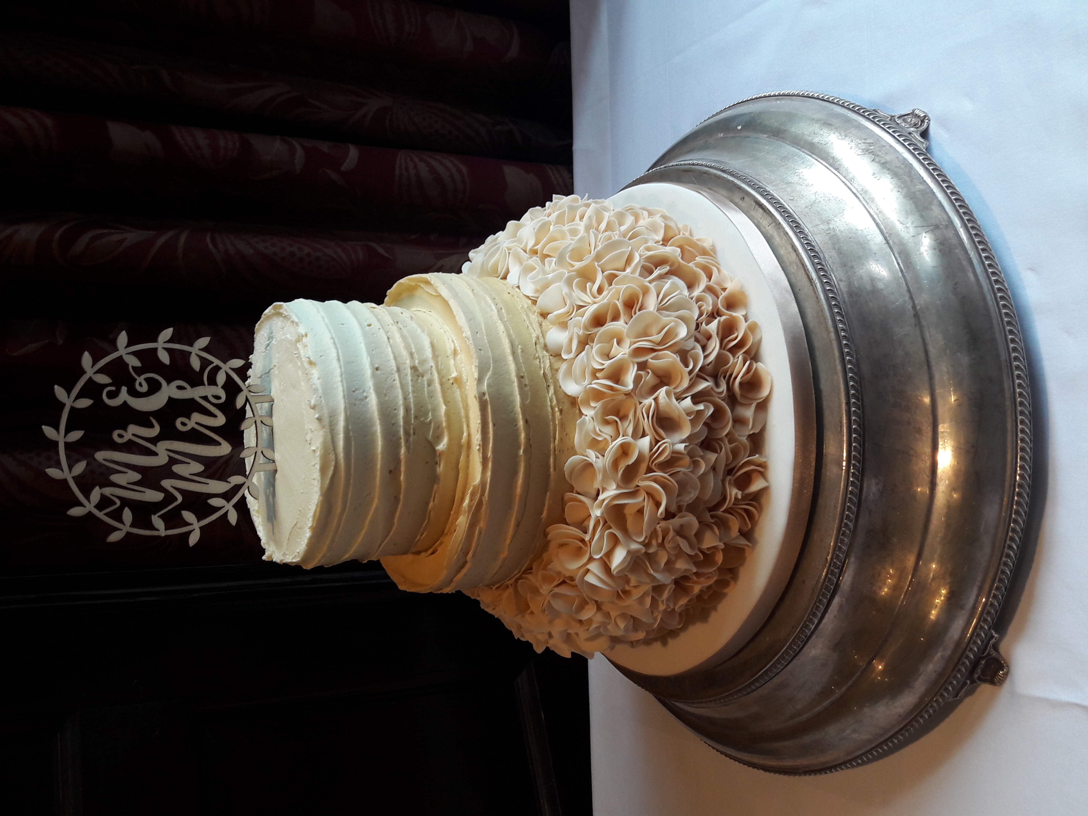 Buttercream tiered wedding cake