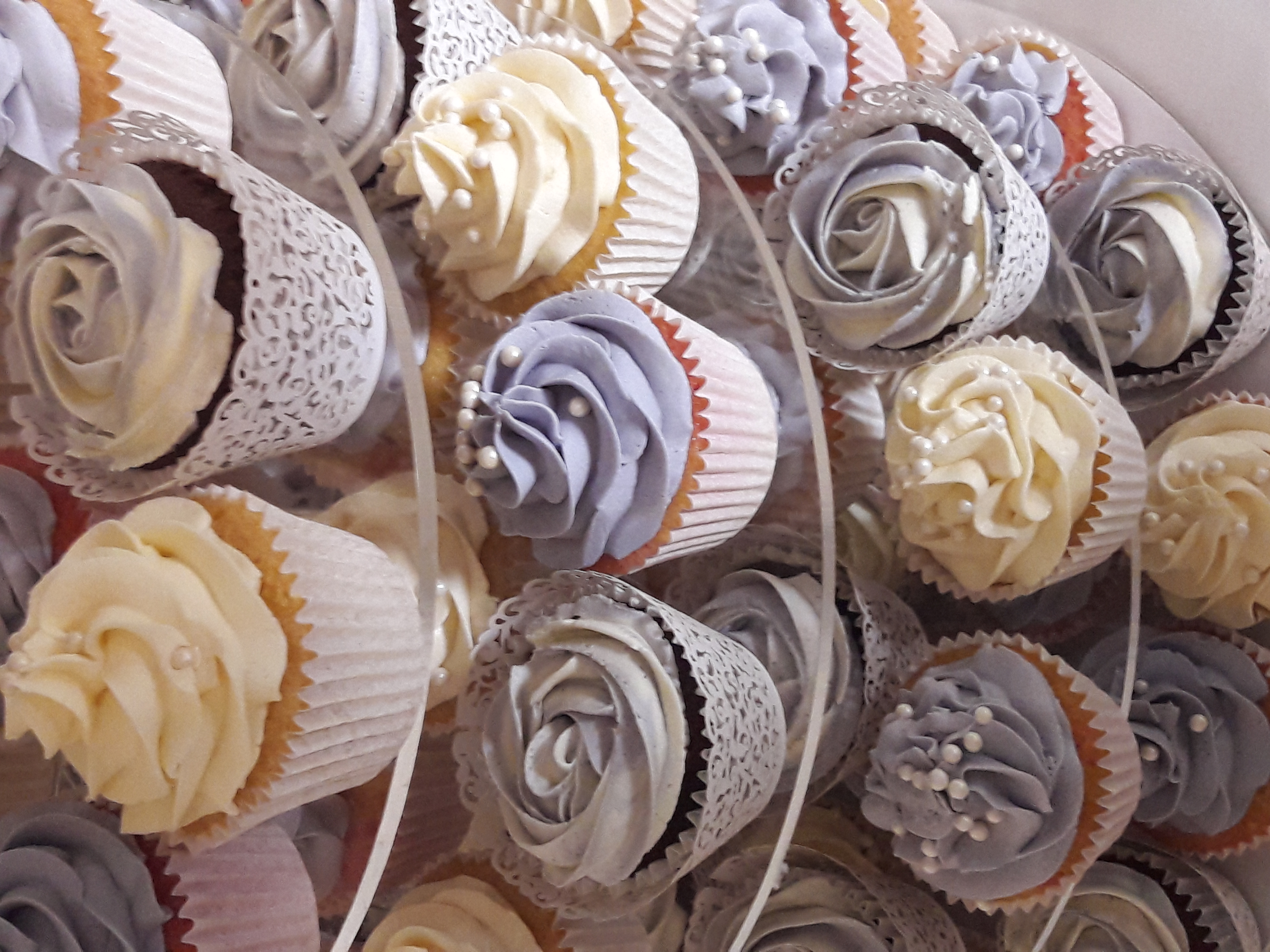 Cupcake tower at wedding