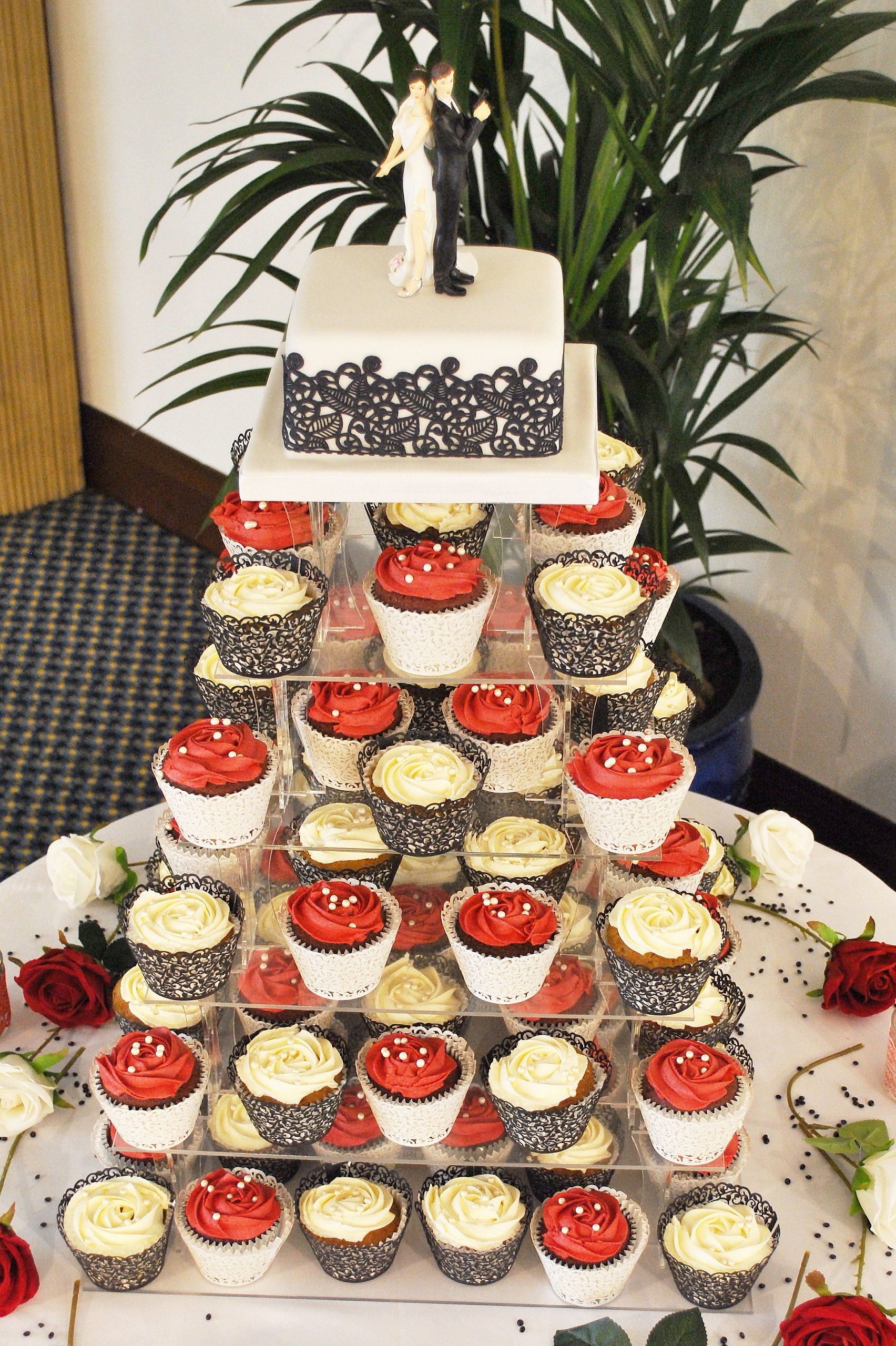 Cupcake tower at reception