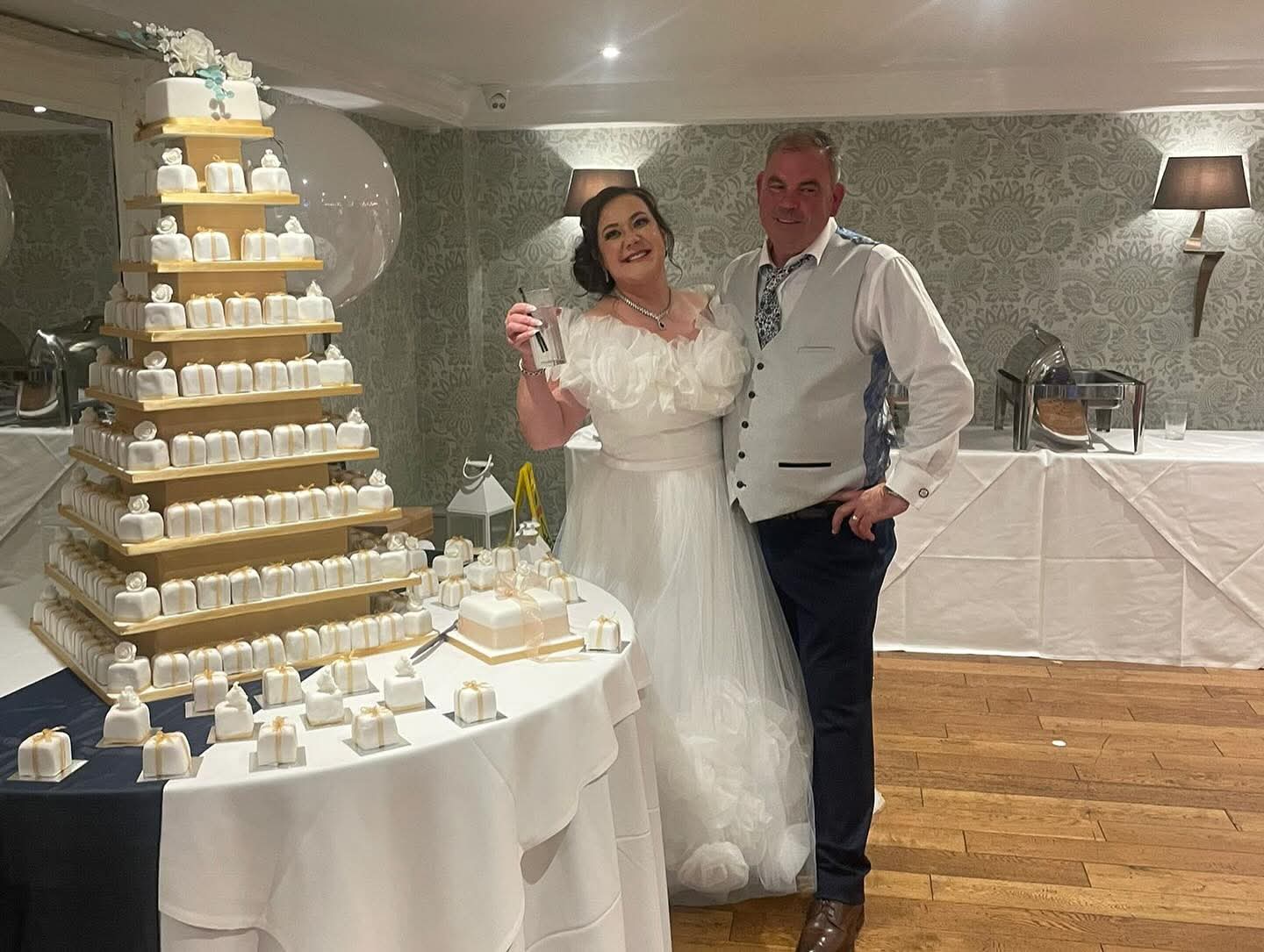 Jo and partner on their wedding day