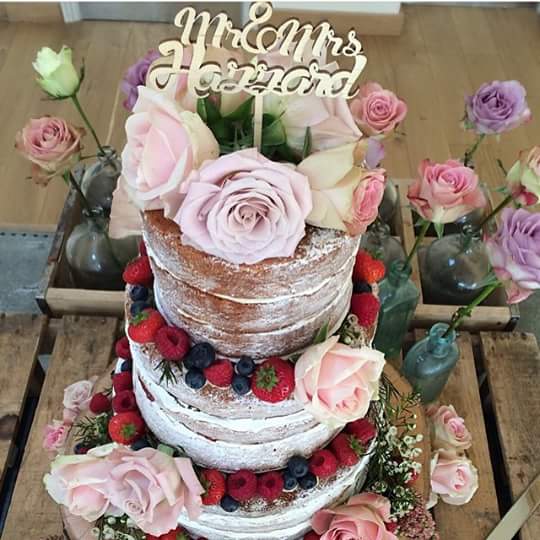 Rustic semi-naked cake
