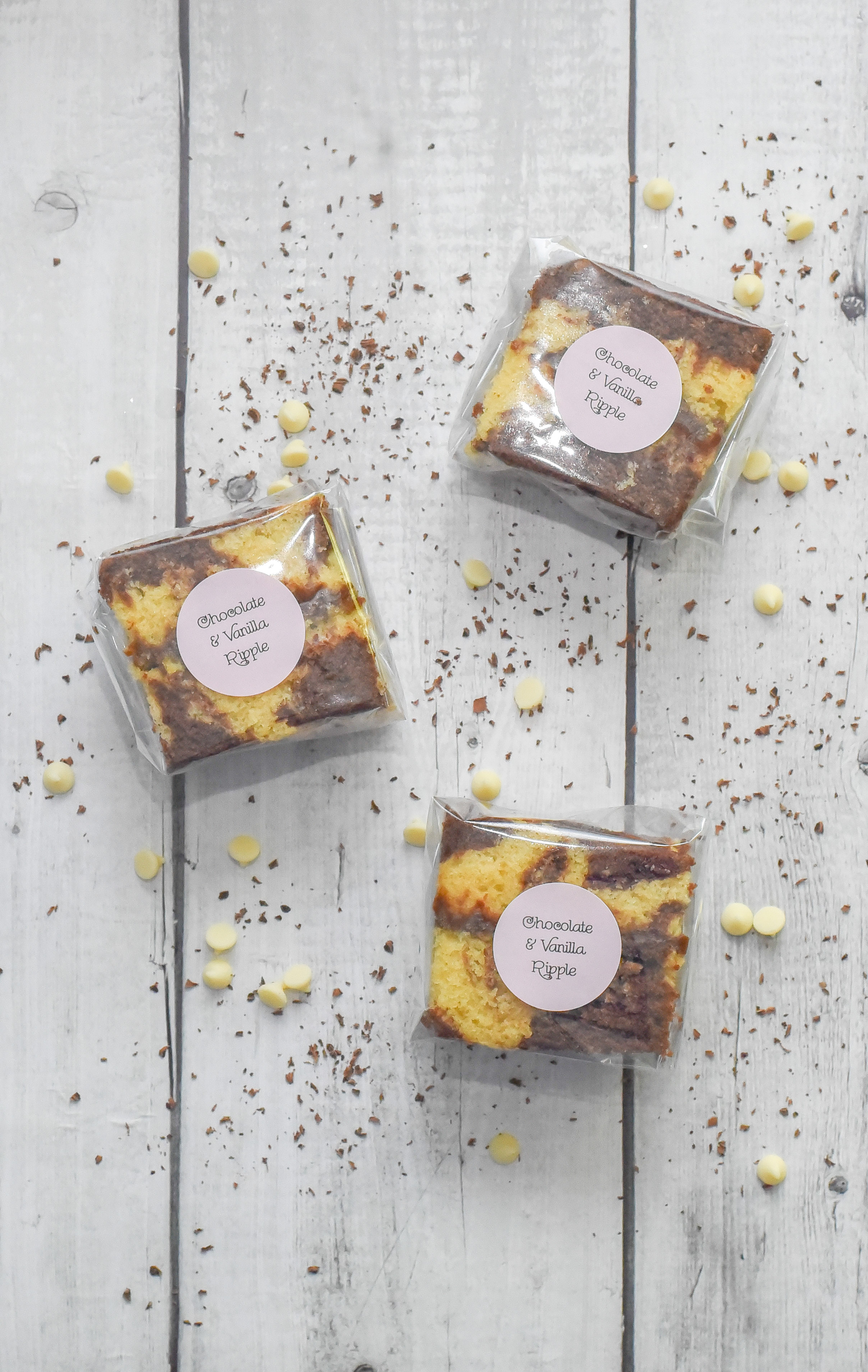 Chocolate and Vanilla Ripple taster slice