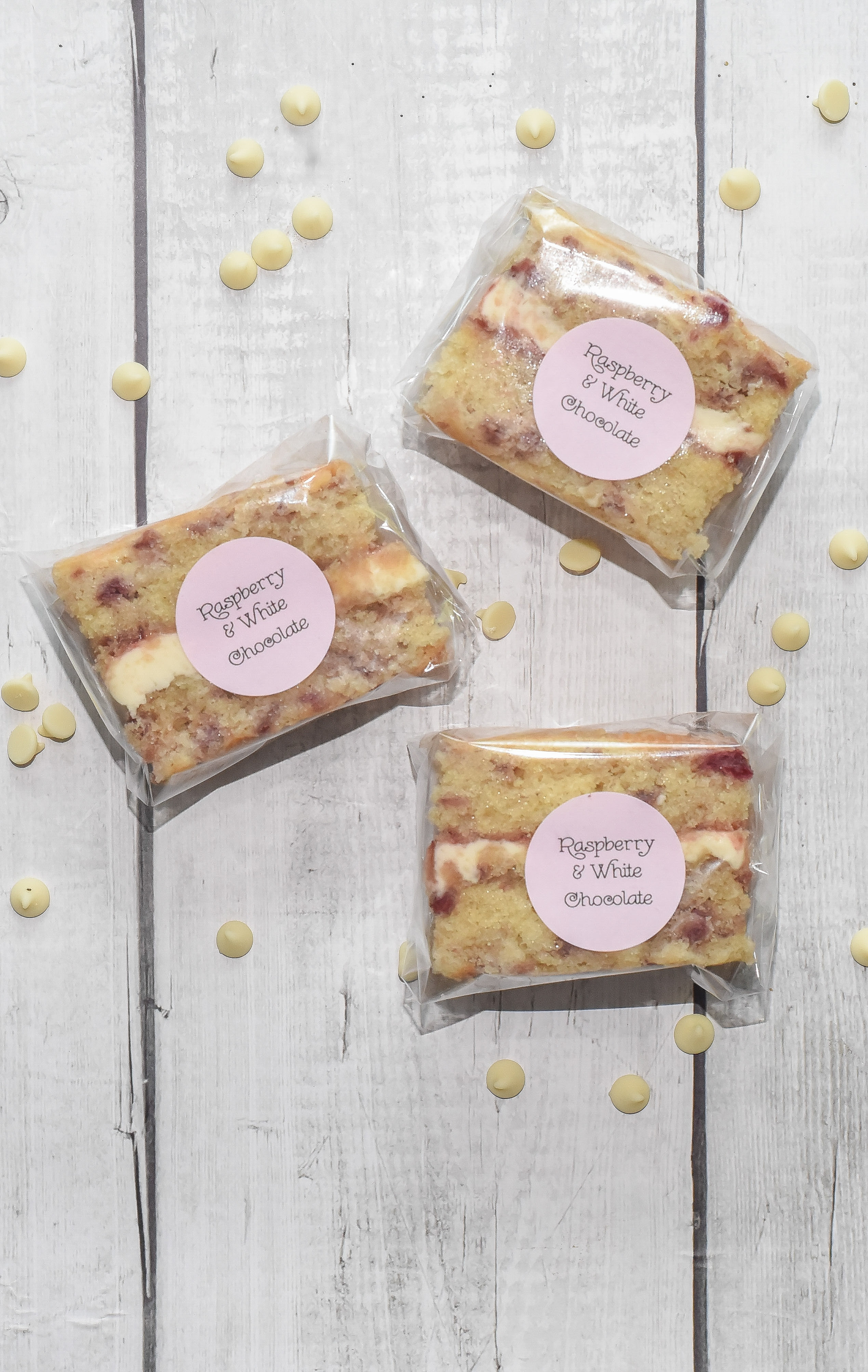 Raspberry and White Chocolate taster slice